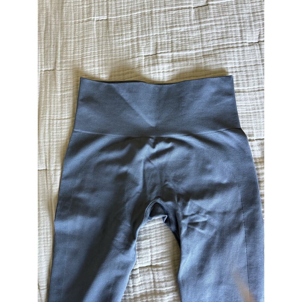 SET Active Sculptflex High Rise Seamless Yoga Gym Gray Blue Leggings Size Medium - Picture 11 of 13